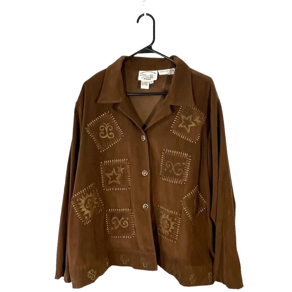 Country‎ Wear Casuals Women's Lonnie G Star Vintage Western Jacket Cowgirl 3X